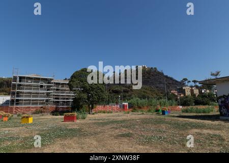Rome, Italie. 02 août 2024. Vue de Monte Mario après l'incendie qui a éclaté mercredi dernier à Rome (photo de Matteo Nardone/Pacific Press/Sipa USA) crédit : Sipa USA/Alamy Live News Banque D'Images