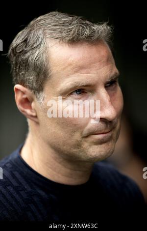 ZEIST - entraîneur Brian Priske de Feyenoord lors de la conférence de presse à l'approche du match pour le Johan Cruijff Shield contre le PSV. ANP OLAF KRAAK Credit : ANP/Alamy Live News Banque D'Images