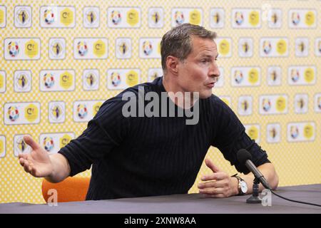 ZEIST - entraîneur Brian Priske de Feyenoord lors de la conférence de presse à l'approche du match pour le Johan Cruijff Shield. ANP OLAF KRAAK Credit : ANP/Alamy Live News Banque D'Images