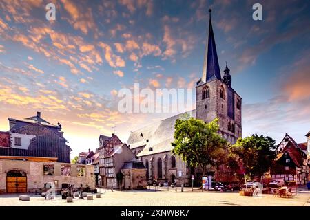 Vieille ville de Quedlinburg, Allemagne Banque D'Images