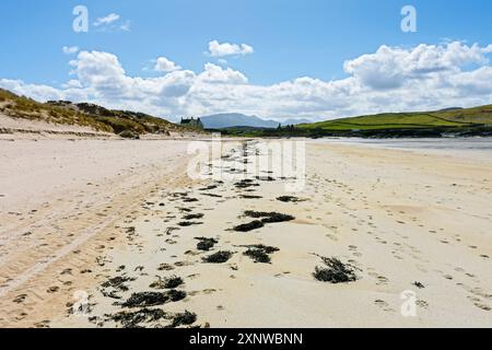 Balnakeil Bay de la plage à un Fharaid, Faraid Head, près de Durness, Sutherland, Scotland, UK. Banque D'Images