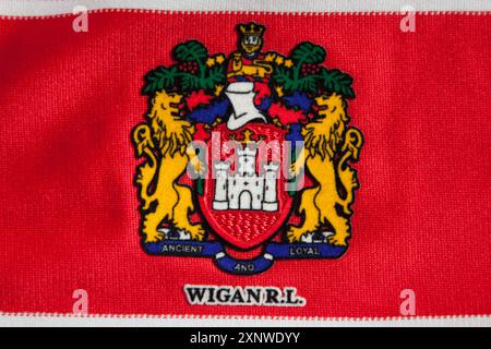 Emblème/écusson/logo OLD Wigan R L. Banque D'Images