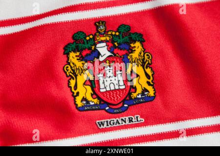 Emblème/écusson/logo OLD Wigan R L. Banque D'Images