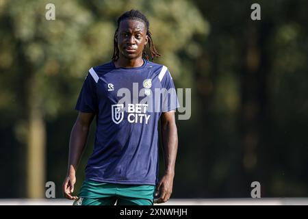 OVERASSELT, 02-08-2024, Sportpark de Passelegt, football, match amical, saison 2024/2025, pendant le match Fortuna Sittard-de Graafschap Fortuna Sittard joueur Ryan Fosso crédit : Pro Shots/Alamy Live News Banque D'Images