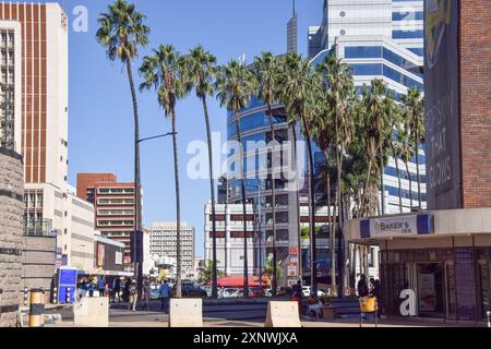 Harare, Zimbabwe, 21 avril 2024 : centre-ville de Harare, vue de jour. Crédit : Vuk Valcic/Alamy Banque D'Images