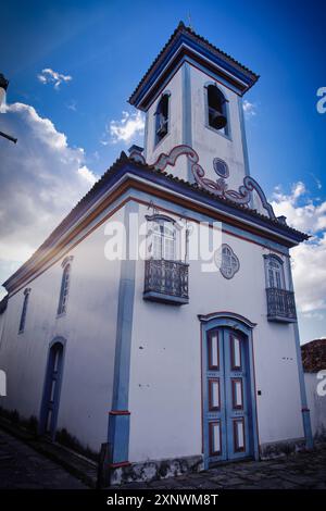 Photo de l'église Nossa Senhora do Rosado, Diamantina, Minas Gerais, Brésil Banque D'Images