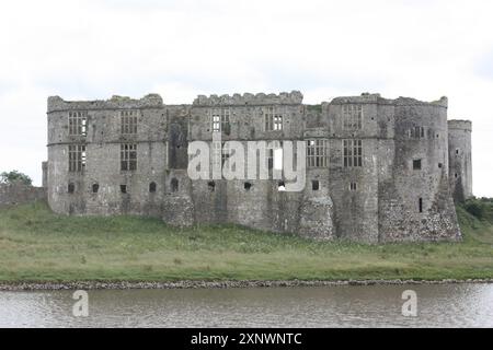 Château de Carew, pays de Galles du Sud, Royaume-Uni Banque D'Images