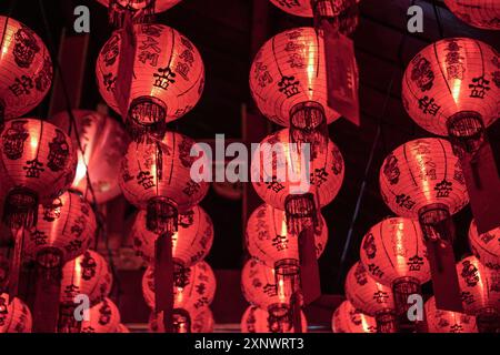 28 janvier 2017, Jakarta, Indonésie : lanterne au temple Cin de Yuan, Chinatown, Jakarta, Indonésie. Banque D'Images