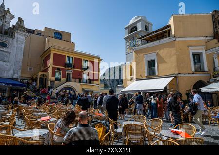 Ville de Capri, Île de Capri, Golfe de Naples, Campanie, Italie, Europe Banque D'Images