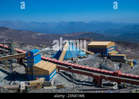 Sewell Mining Town, site du patrimoine mondial de l'UNESCO, Chili, Amérique du Sud Banque D'Images