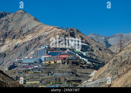 Sewell Mining Town, site du patrimoine mondial de l'UNESCO, Chili, Amérique du Sud Banque D'Images