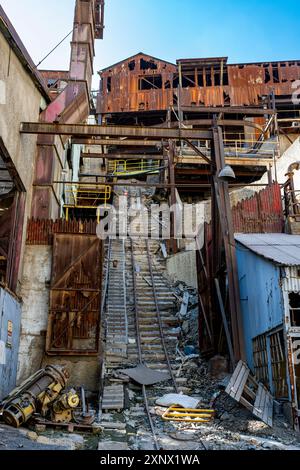 Sewell Mining Town, site du patrimoine mondial de l'UNESCO, Chili, Amérique du Sud Banque D'Images