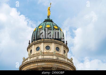 Détail de la copule de Franzosischer Dom à la place Gendarmenmarkt, Mitte, Berlin, Allemagne, Europe Banque D'Images