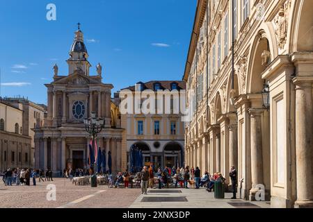 Piazza San Carlo, Turin, Piémont, Italie, Europe Banque D'Images