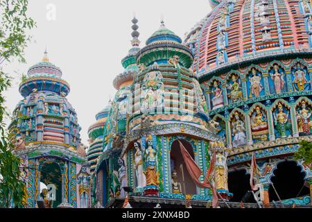 Le temple coloré Dewri Mandir du XIVe siècle dédié à Durga, la déesse mère hindoue, Ranchi, Jharkhand, Inde, Asie Banque D'Images