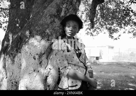 Portrait d'une femme africaine. République démocratique du Congo. Banque D'Images