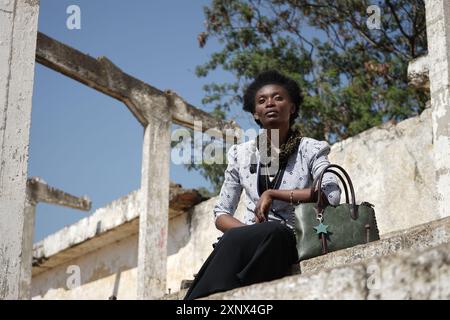 Portrait d'une femme africaine. République démocratique du Congo. Banque D'Images