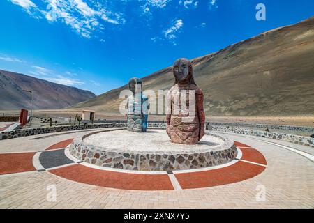 Monument, momies Chinchorro, site du patrimoine mondial de l'UNESCO, vallée de Camarones, désert d'Atacama, Chili, Amérique du Sud Copyright : MichaelxRunkel 11 Banque D'Images