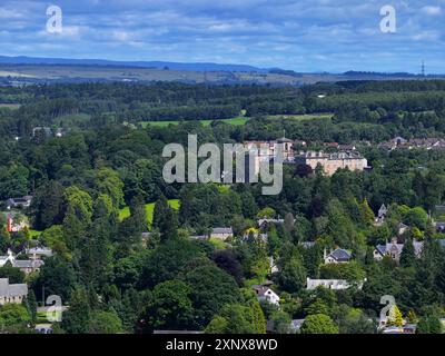 Vue aérienne de Dunblane Stirlingshire par drone Banque D'Images