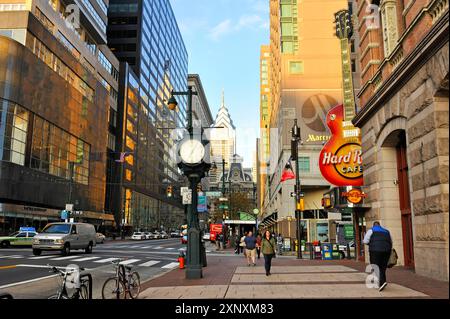 Market Street à l'intersection avec 12th Street, Philadelphia, Commonwealth of Pennsylvania, États-Unis d'Amérique, Amérique du Nord Copyright : GOU Banque D'Images