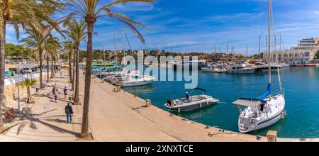 Vue de bateaux à Port Manacor, Porto Cristo, Majorque, Îles Baléares, Espagne, Méditerranée, Europe Copyright : FrankxFell 844-34538 Banque D'Images