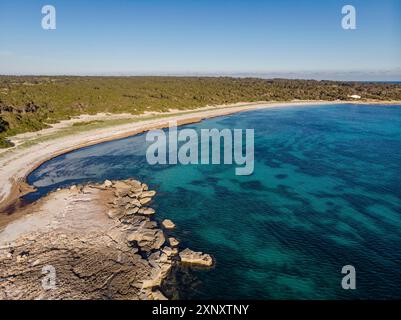 Plage de es Caragol, commune de Santanyi, Majorque, Iles Baléares, Espagne Banque D'Images