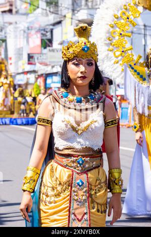 Un mannequin avec costume égyptien sur le 3ème carnaval BEN Banque D'Images