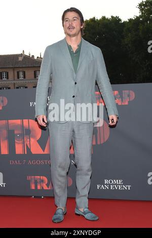 Roma, Latium. 02 août 2024. Rome (Italie), 02 août 2024, l'acteur et producteur américain Josh Daniel Hartnett sur le tapis rouge du film Trap à la terrasse Barberini. Rome (Italie), 02 août 2024 crédit : massimo insabato/Alamy Live News Banque D'Images