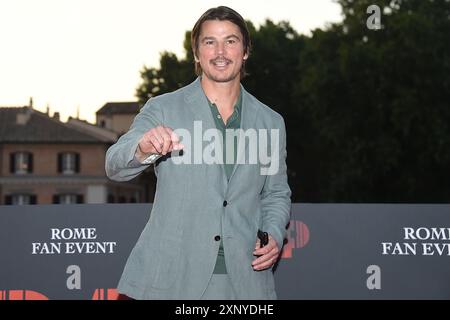 Roma, Latium. 02 août 2024. Rome (Italie), 02 août 2024, l'acteur et producteur américain Josh Daniel Hartnett sur le tapis rouge du film Trap à la terrasse Barberini. Rome (Italie), 02 août 2024 crédit : massimo insabato/Alamy Live News Banque D'Images
