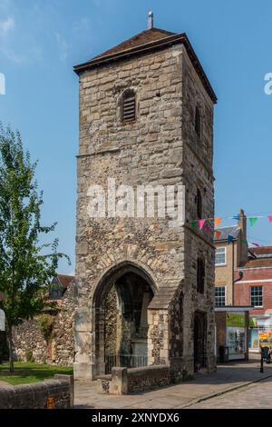 St Mary Magdalene, église, Burgate, Canterbury, Kent, Angleterre, église principale construite dans la période normande, tour construite, 1503, église démolie 1871 laissant le to Banque D'Images