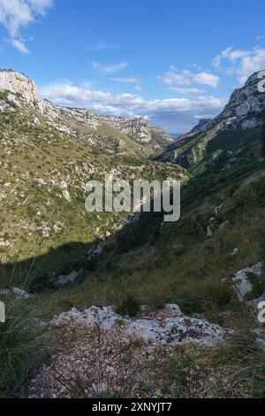 Magnifique canyon à la réserve naturelle orientée Cavagrande del Cassibile, Syracuse, Sicile, Italie Banque D'Images