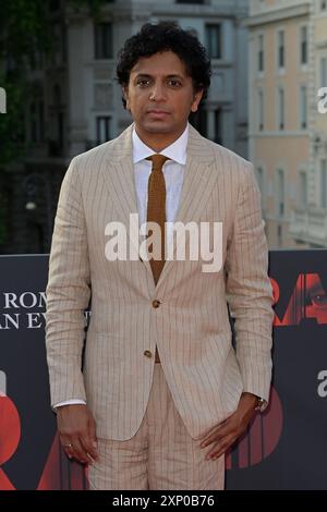Rome, Italie. 02 août 2024. M. Night Shjamalal assiste au tapis rouge de Rome Fan Event pour le film « Trap » au Cinema Barberini Terrace. Crédit : SOPA images Limited/Alamy Live News Banque D'Images
