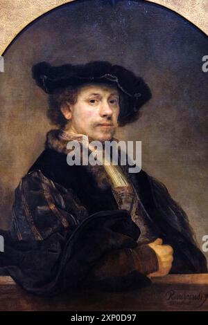 Rembrandt, autoportrait à l'âge de 34 ans, 1640, huile sur toile, National Gallery, Londres, Angleterre, Grande-Bretagne Banque D'Images