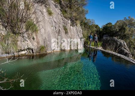 Étang naturel d'Assarell, Pollença, Majorque, Îles Baléares, Espagne Banque D'Images