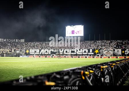 Santos, Brésil. 03 août 2024. SP - SANTOS - 08/02/2024 - BRASILEIRO B 2024, SANTOS x SPORT - fans lors d'un match entre Santos et Sport au stade Vila Belmiro pour le championnat brésilien B 2024. Photo : Abner Dourado/AGIF crédit : AGIF/Alamy Live News Banque D'Images