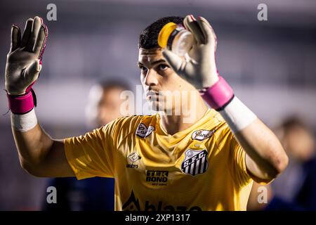 Santos, Brésil. 03 août 2024. SP - SANTOS - 02/08/2024 - BRASILEIRO B 2024, SANTOS x SPORT - Gabriel Brazao, joueur de Santos, regrette lors du match contre Sport au stade Vila Belmiro pour le championnat brésilien B 2024. Photo : Abner Dourado/AGIF crédit : AGIF/Alamy Live News Banque D'Images