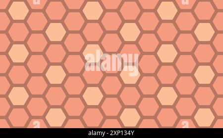 Motif géométrique hexagonal sans couture composé de nombreux petits hexagones Illustration de Vecteur