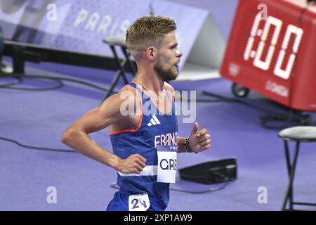 Saint Denis, France. 02 août 2024. Jimmy Gressier (FRA), Athlétisme, finale du 10 000 m masculin lors des Jeux Olympiques de Paris 2024 le 2 août 2024 au stade de France à Saint-Denis près de Paris, France - photo Michael Baucher/Panoramic/DPPI Media Credit : DPPI Media/Alamy Live News Banque D'Images