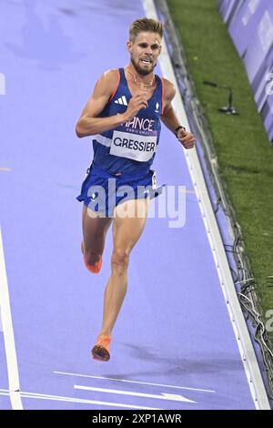 Saint Denis, France. 02 août 2024. Jimmy Gressier (FRA), Athlétisme, finale du 10 000 m masculin lors des Jeux Olympiques de Paris 2024 le 2 août 2024 au stade de France à Saint-Denis près de Paris, France - photo Michael Baucher/Panoramic/DPPI Media Credit : DPPI Media/Alamy Live News Banque D'Images