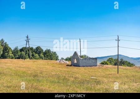 Majestueuse journée d'été dans le parc national de Durmitor. Village de Zabljak, Monténégro, Balkans, Europe. Image pittoresque de la destination de voyage populaire. Découvrez Banque D'Images