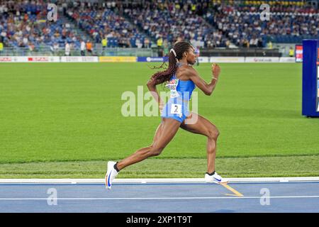 Ayomide Folorunso (Italie) lors de la finale féminine du 400m haies aux Championnats d'Europe d'athlétisme Roma 2024, stade Olympique, Rome, Italie Banque D'Images