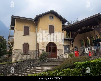 Funiculaire San Pellegrino terme, Lombardie Banque D'Images