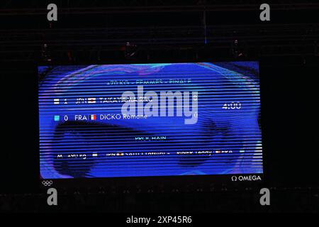 Paris, France. 03 août 2024. Judo - Jeux olympiques d'été, Paris 2024, Paris, France le 2024 juillet. Photo de Laurent Zabulon/ABACAPRESS. COM Credit : Abaca Press/Alamy Live News Banque D'Images