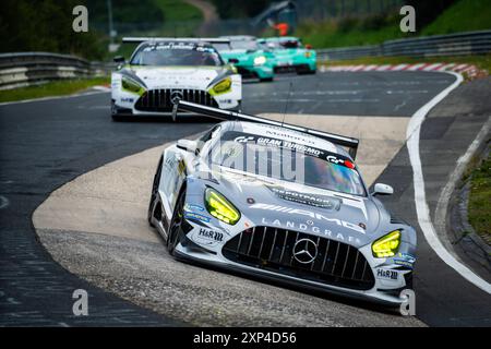 03.08.2024 Nürburgring Endurance Series (NLS), Nürburgring, Allemagne, photo : #48 Mercedes AMG Team Landgraf, Lucas Auer, Ralf Aron et Jules Gounon dans la Mercedes AMG GT3 photo : Robin Huth 2024 Banque D'Images