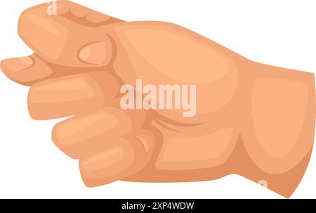 Icône de couleur du signe Fig. Geste offensant de la main Illustration de Vecteur