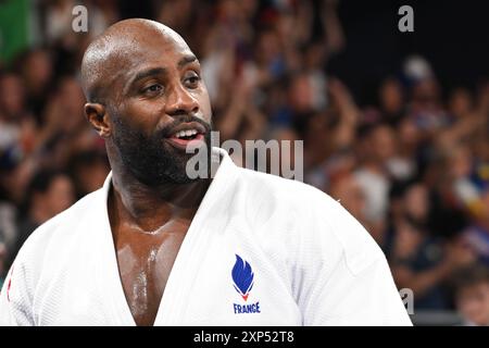 Paris, France. 03 août 2024. RINER Teddy (FRA), Judo, équipe mixte lors des Jeux Olympiques de Paris 2024 le 3 août 2024 au champ-de-mars Arena à Paris, France - photo Michael Baucher/Panoramic/DPPI Media Credit : DPPI Media/Alamy Live News Banque D'Images