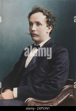 Un portrait de Richard Strauss. Année : circa 1900 - 1920. Imprimé argenté gélatine. Banque D'Images