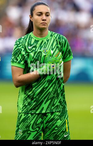 Nantes, France. 03 août 2024. Lorena du Brésil avant le quart de finale du football féminin entre la France et le Brésil lors des Jeux Olympiques de Paris 2024 au stade de la Beaujoire à Nantes (Richard Callis/SPP) crédit : photo de presse SPP Sport. /Alamy Live News Banque D'Images