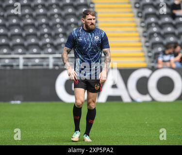 Hull, Angleterre - 3 août 2024 - Daryl Clark de St Helens pendant l'échauffement. Rugby League Betfred Super League , Hull FC vs Helens at MKM Stadium, Hull, UK Dean Williams Banque D'Images