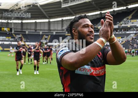 Hull, Angleterre - 3 août 2024 - Agnatius Paasi de St Helens. Rugby League Betfred Super League , Hull FC vs Helens at MKM Stadium, Hull, UK Dean Williams Banque D'Images